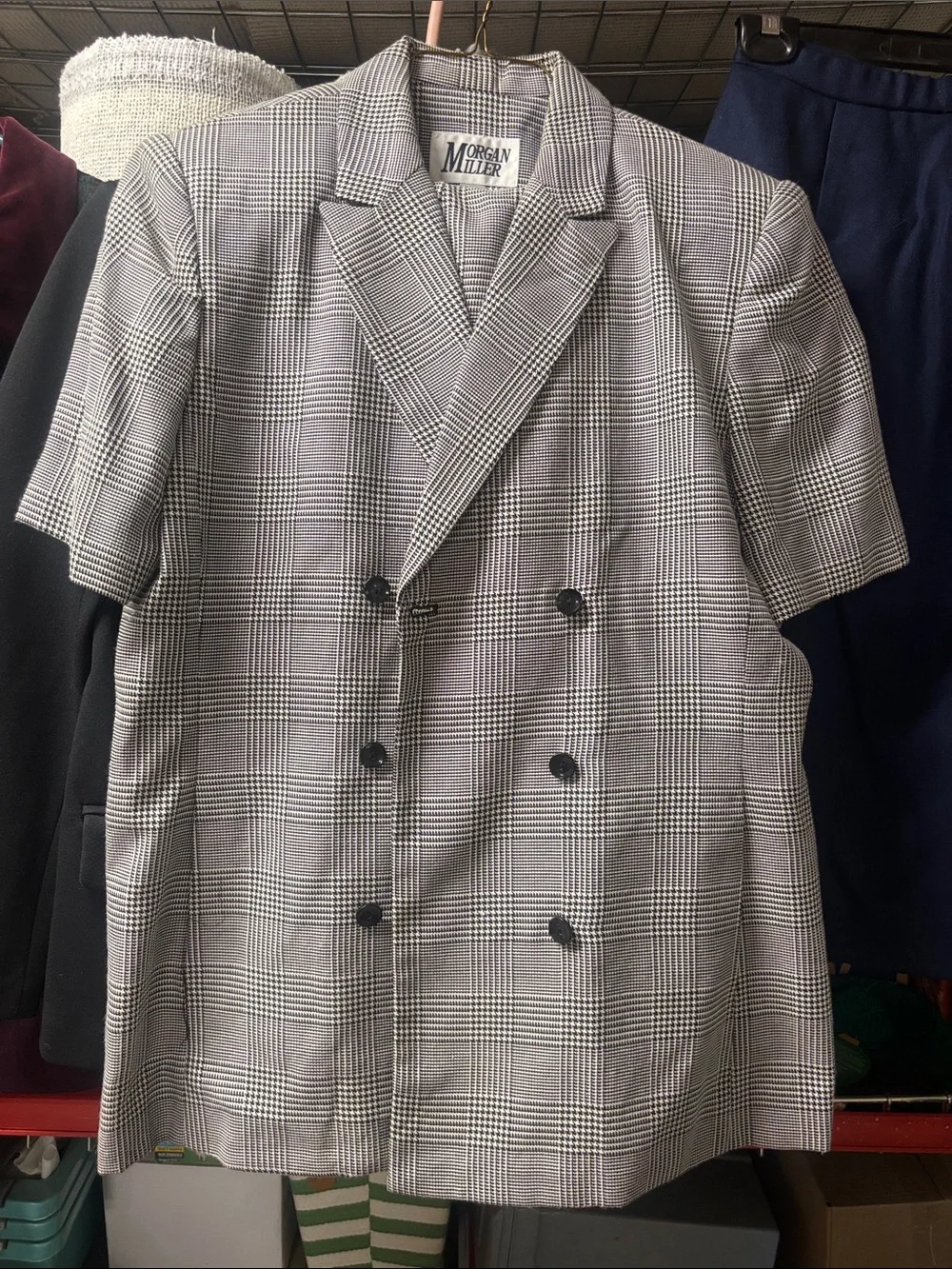 Morgan Miller Gray Glen Plaid Double-Breasted Sport Coat
